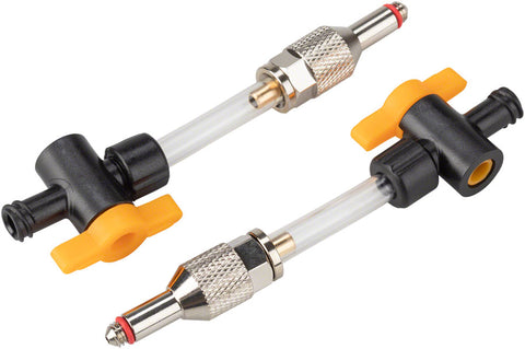 Jagwire Elite Mineral Oil Bleed Kit Universal Adapters with 1/4Turn Valves Pair