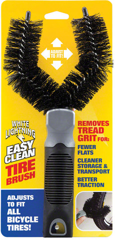 White Lightning Easy Clean Tire Brush Black