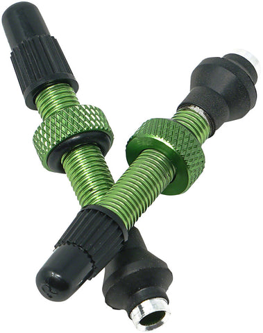 Industry Nine NoClog Aluminum Tubeless Valve Stems 39mm Lime Pair