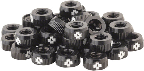 MucOff Tubeless Valve Box Refill Black Lock Nut Pack of 40