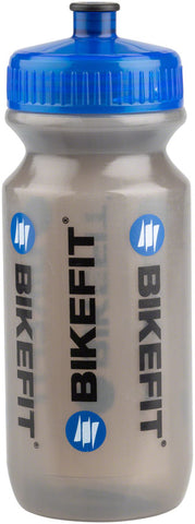BikeFit Water Bottle - Gray/Blue with Logo