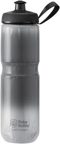 Polar Bottles Sport Fade Insulated Water Bottle 24oz Charcoal/Silver