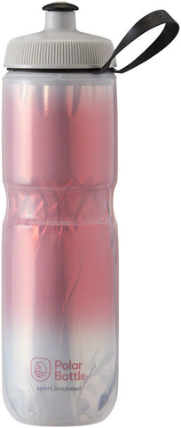 Polar Bottles Sport Fade Insulated Water Bottle 24oz Red/Silver