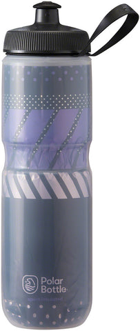 Polar Bottles Sport Tempo Insulated Water Bottle 24oz Charcoal/Pink