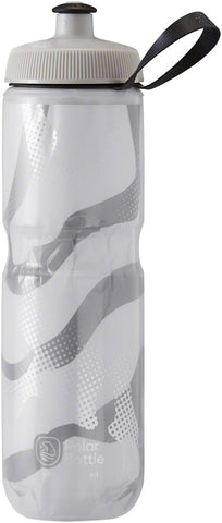 Polar Bottles Sport Contender Insulated Water Bottle 24oz White/Silver