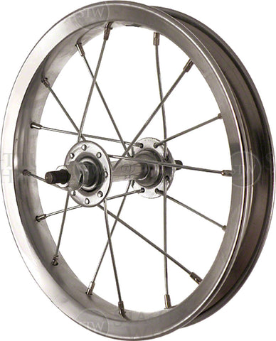 StaTru Single Wall Front Wheel 12 5/16 x 85mm Rim Brake Silver Clincher