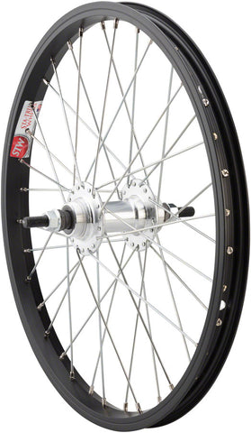 StaTru Single Wall Rear Wheel 18 3/8 x 110mm Rim Brake Freewheel Black