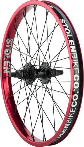 Stolen Rampage Rear Wheel 20 14 x 110mm Rim Brake Cassette Red Clincher