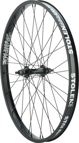 Stolen Rampage Front Wheel 24 3/8 x 100mm Rim Brake Black Clincher