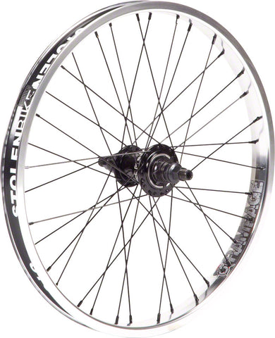 Stolen Rampage Rear Wheel - 20 14 x 110mm Rim Brake Freecoaster Polished