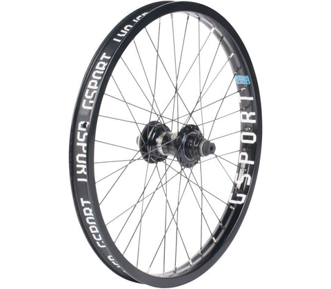 G Sport Elite Rear Wheel 20 14 x 110mm Rim Brake Freecoaster Black Clincher